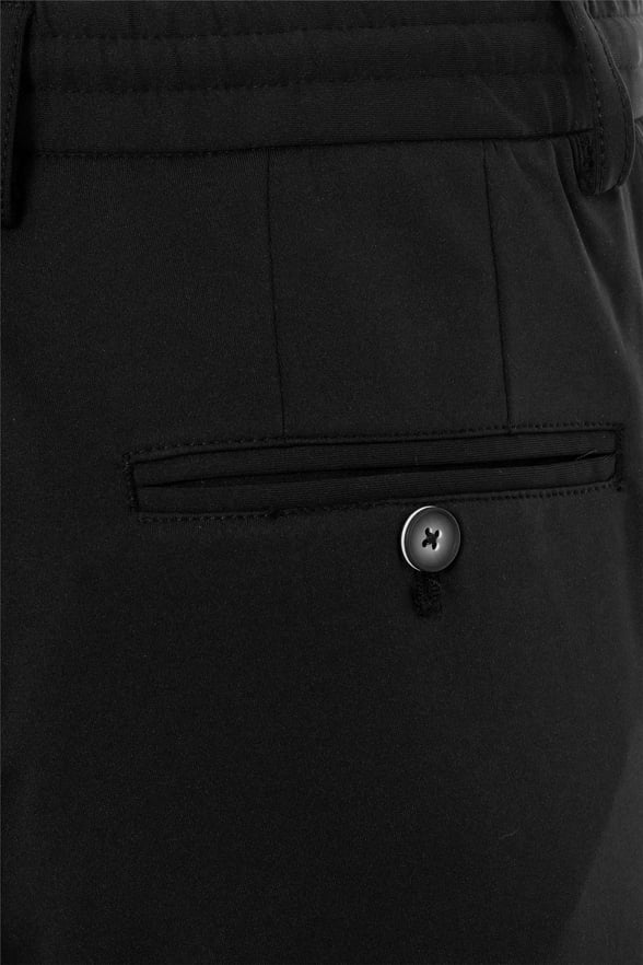 Siyah Slim Düz Jogger Pantolon