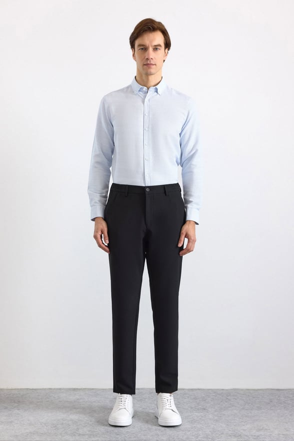 Siyah Slim Düz Jogger Pantolon
