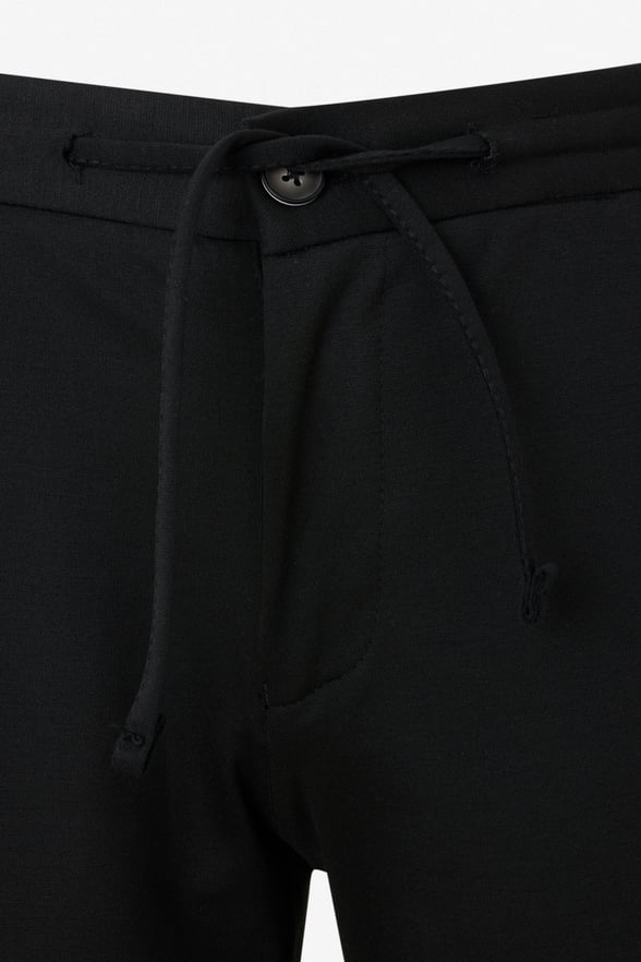 Siyah Slim Düz Jogger Pantolon