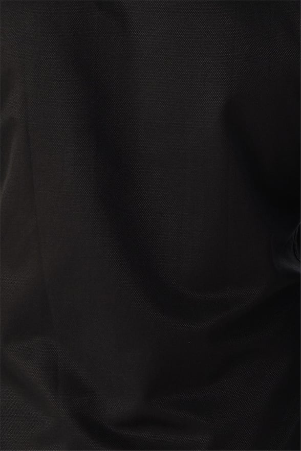 Siyah Slim Fit Armürlü Klasik Yaka Gömlek