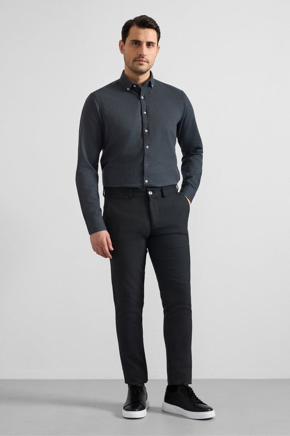 Siyah Slim Klasik Pantolon
