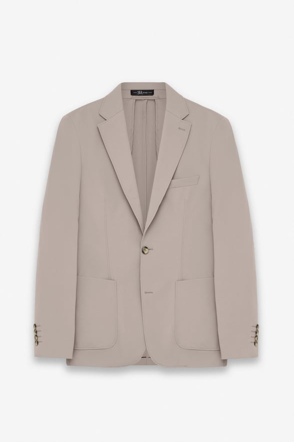 Sütlü Kahve Slim Mono Yaka Düz Torba Cep 6 Drop Spor Takım Elbise