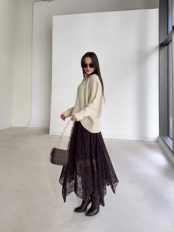 Bisiklet Yaka Isabella Ekru Kadın Kazak 26K368