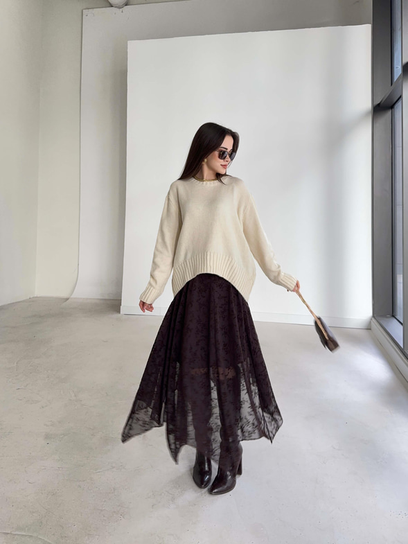 Bisiklet Yaka Isabella Ekru Kadın Kazak 26K368