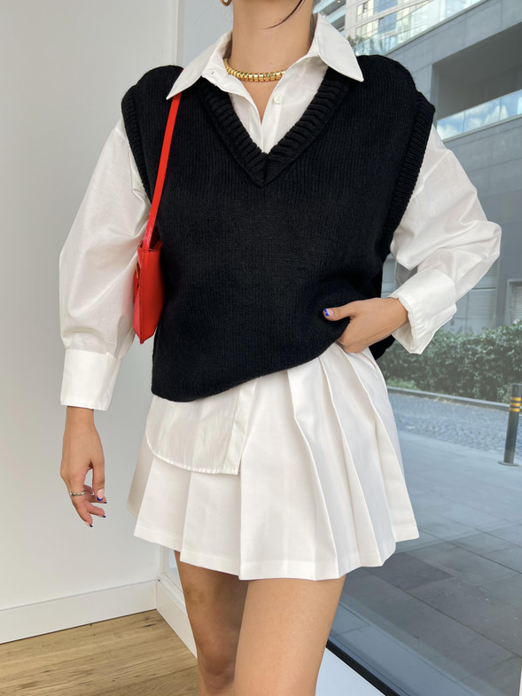 V Yaka Jahleel Siyah Kadın Süveter 25K149