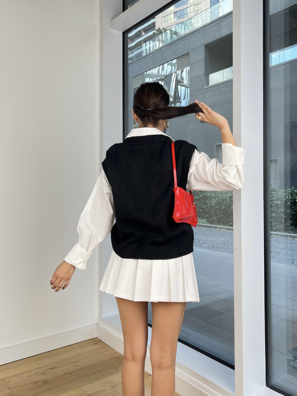 V Yaka Jahleel Siyah Kadın Süveter 25K149