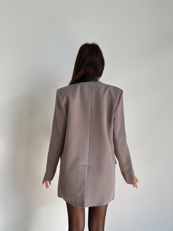 Tek Düğme Kapamalı Jucimar Kadın Antrasit Blazer Ceket 24k000103