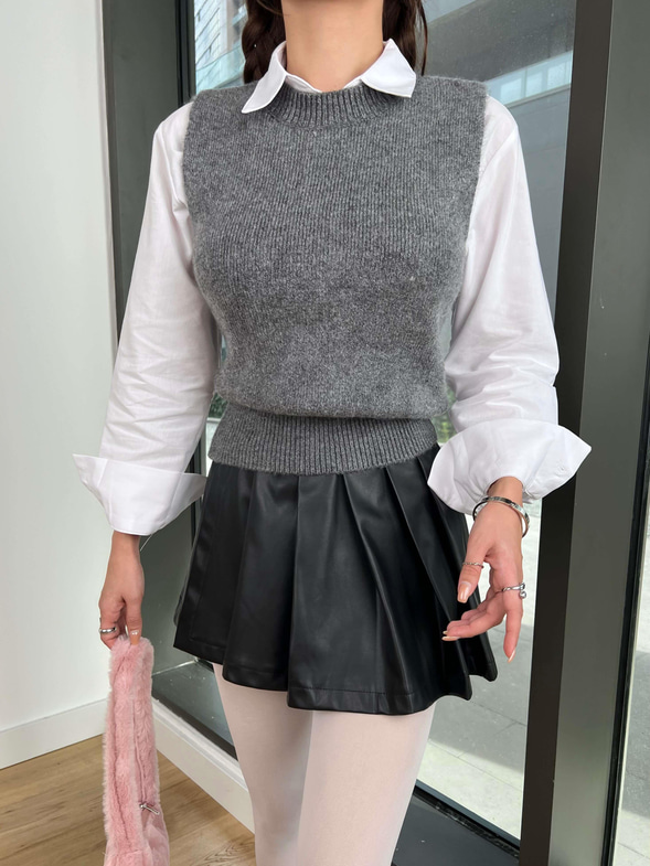 Bel Kısmı Lastikli Juliana Kadın Gri Süveter 24k358