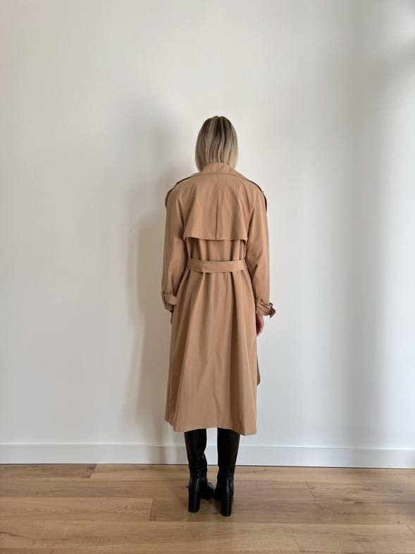 Beli Kemerli Oversize Lunıs Kadın Camel Trençkot 24k000058