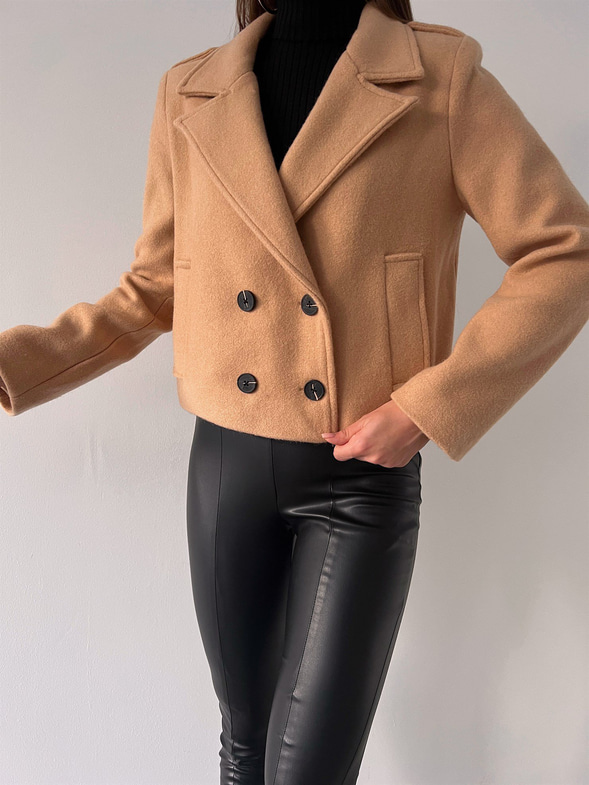 Düğme Kapamalı Yanları Cepli Radu Kadın Camel Ceket 23K000274