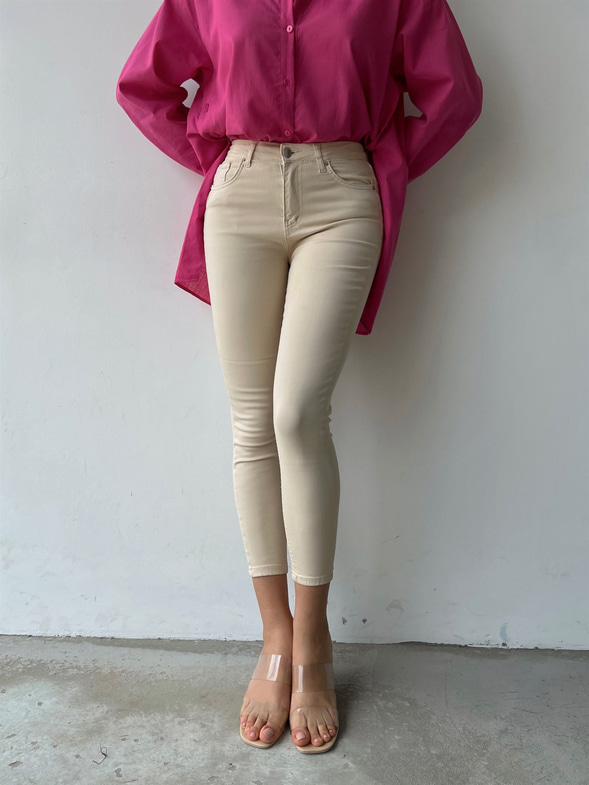 Yüksek Bel Streç Model Konsta Jamie Kadın Bej Renk Jean 22Y000349