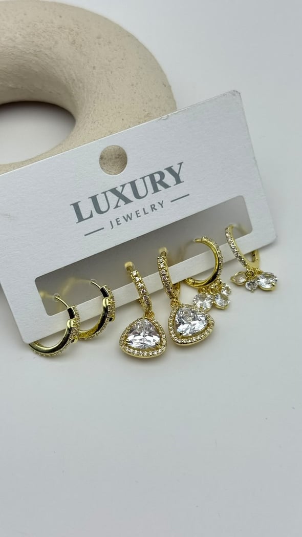 6 LI Zirkon Set Küpe