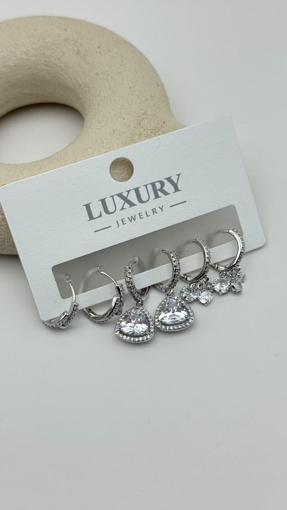 6 LI Zirkon Set Küpe