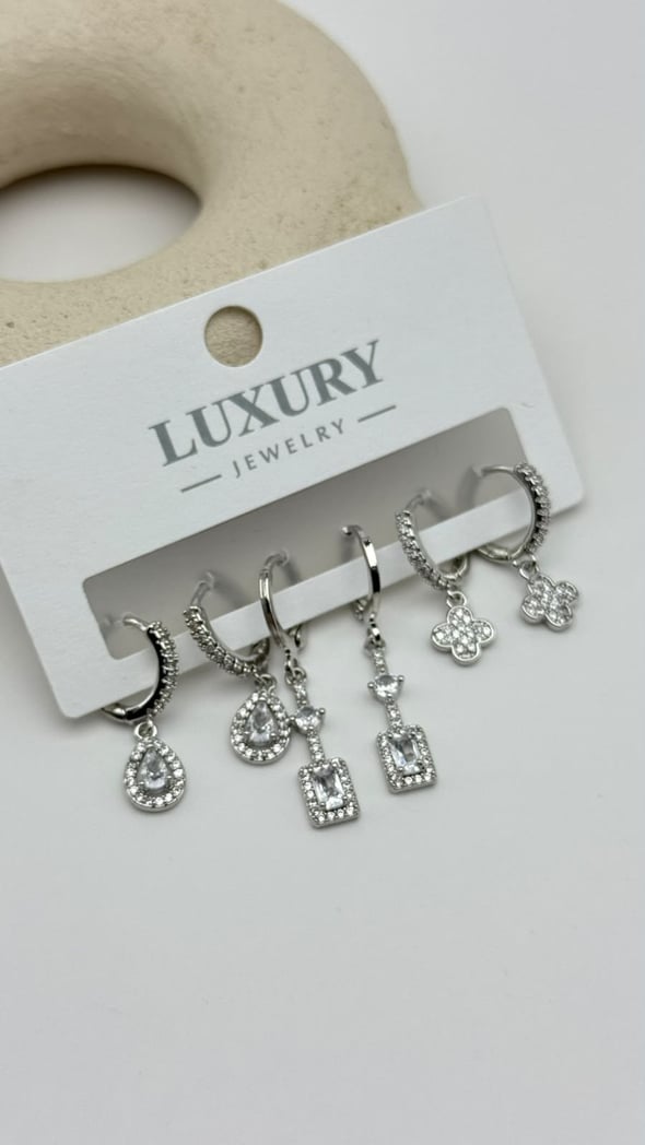 6 LI Zirkon Set Küpe