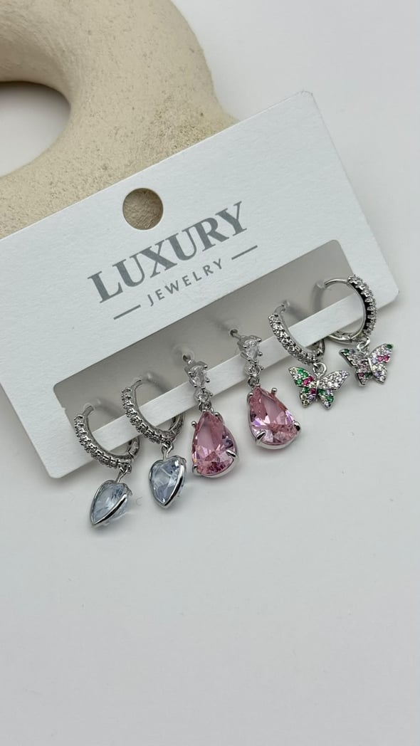 6 LI Zirkon Set Küpe