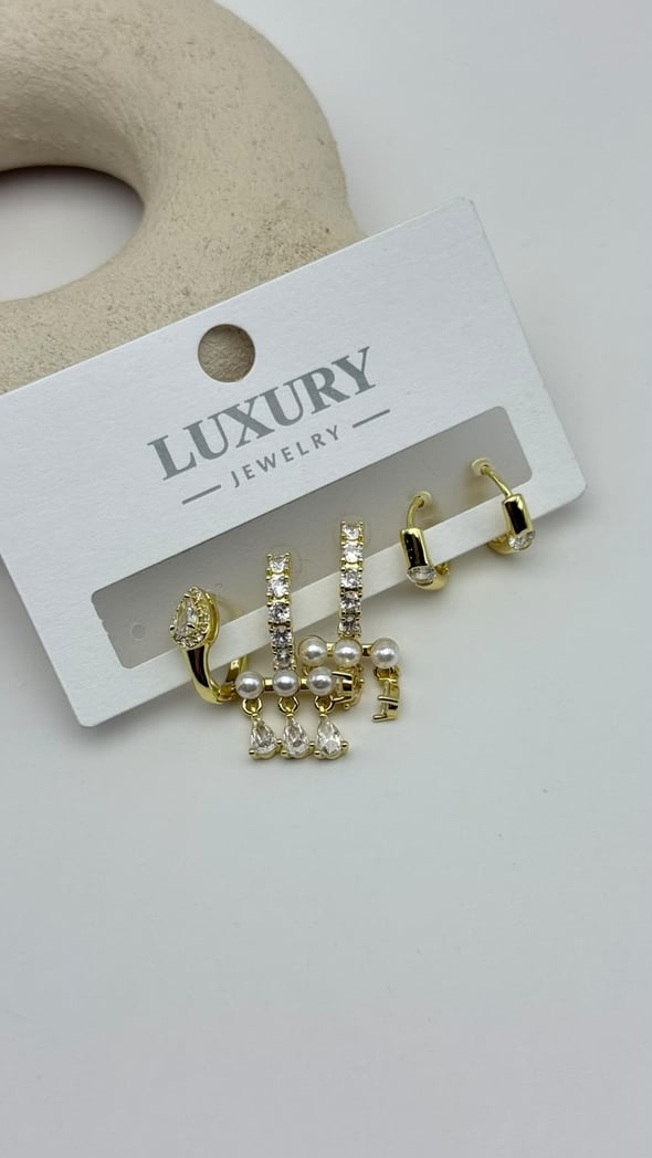 6 LI Zirkon Set Küpe