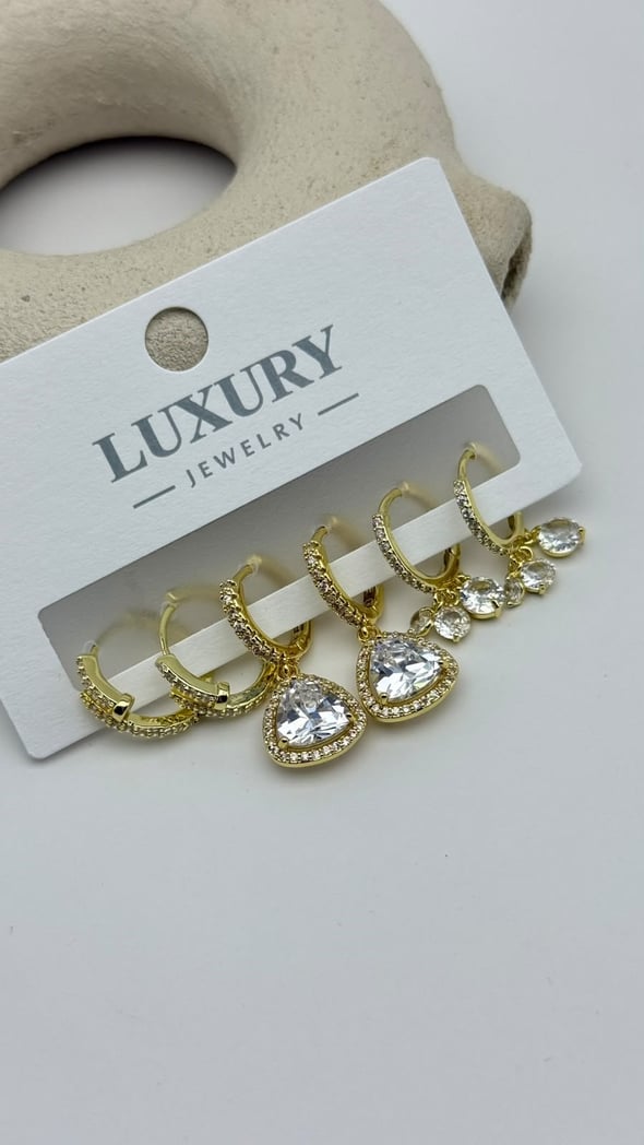 6 LI Zirkon Set Küpe