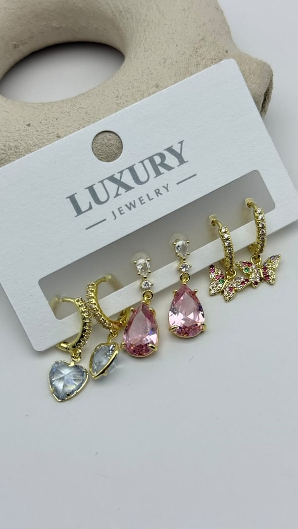 6 LI Zirkon Set Küpe