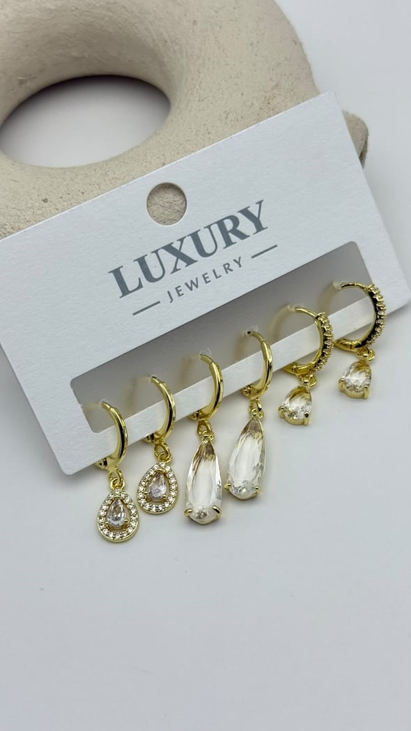 6 LI Zirkon Set Küpe