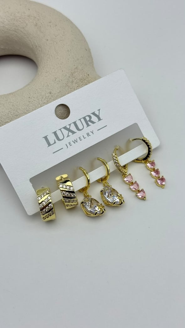 6 LI Zirkon Set Küpe