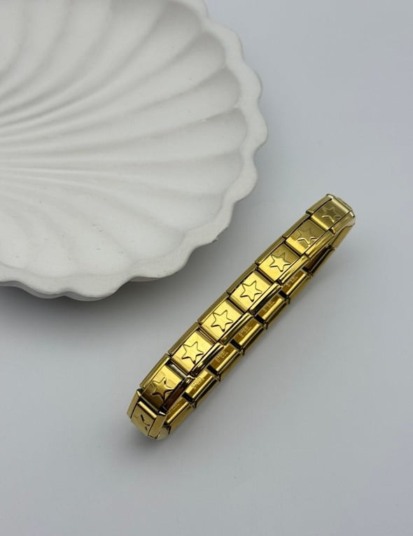 İtalyan Bileklik Gold Yıldızlı