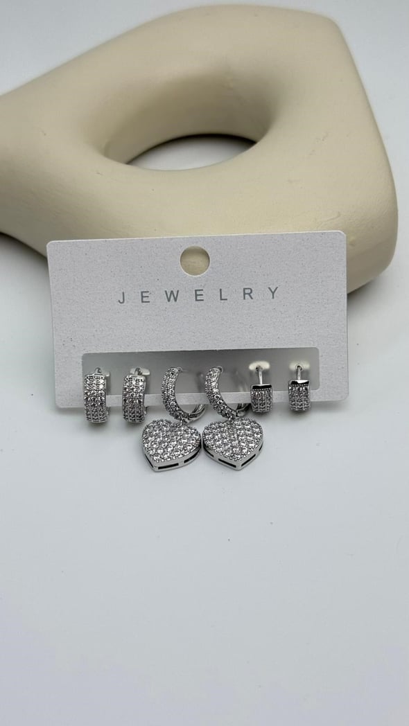 Vip6 6 Lı Taşlı Set Küpe