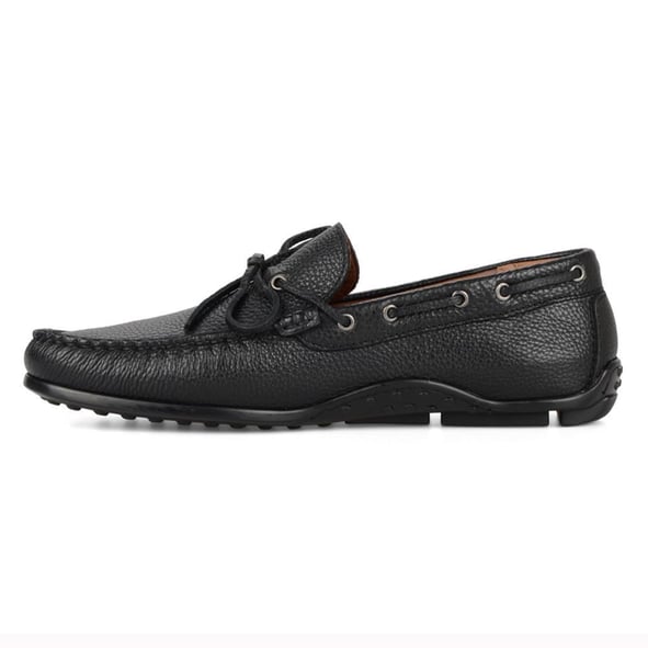 Black Loafers Moccasin Driving Shoes