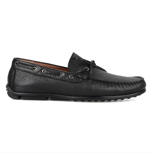 Black Loafers Moccasin Driving Shoes