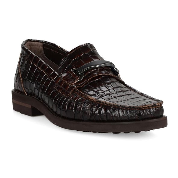 Brown Leather Men Loafer Shoes