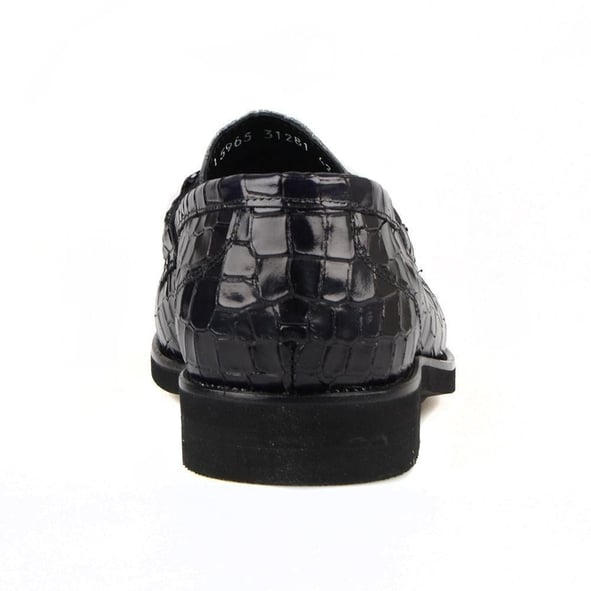Black Leather Men Loafer Shoes