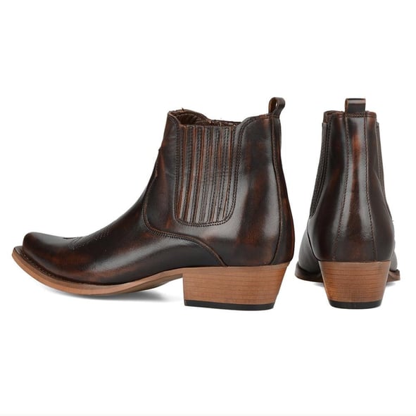 FootCourt Cowboy Boots Brown