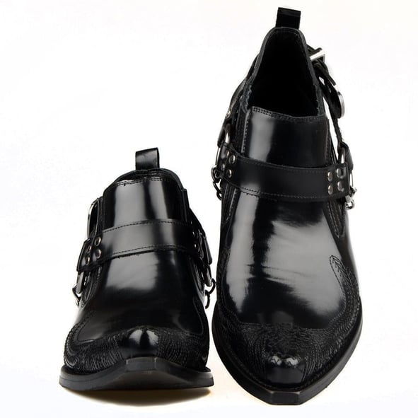 FootCourt Black Cowboy Shoes
