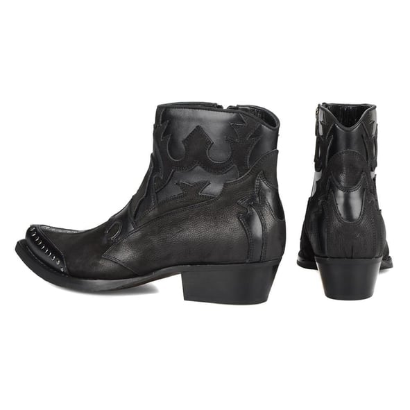 Black Cowboy Boots With Rivets