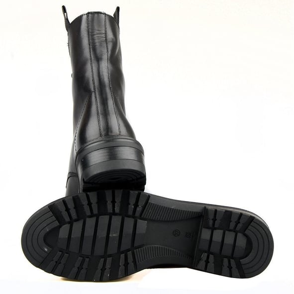 Women's Military Boots Lace Up Ankle Boots Black