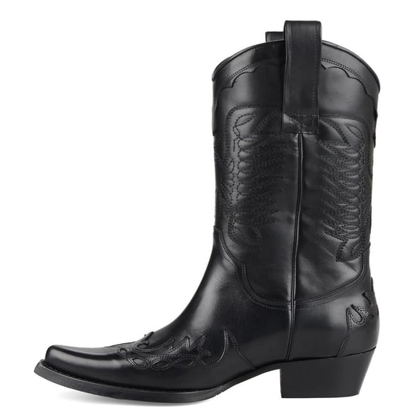 FootCourt Cowboy Boots Black