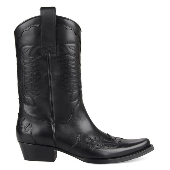 FootCourt Cowboy Boots Black
