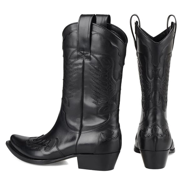 FootCourt Cowboy Boots Black