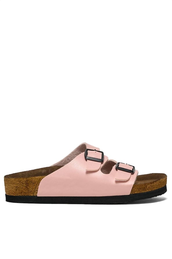 Rahat Kalıp Poli Taban Çift Tokalı Çocuk Unisex Pudra Sandalet TBER530