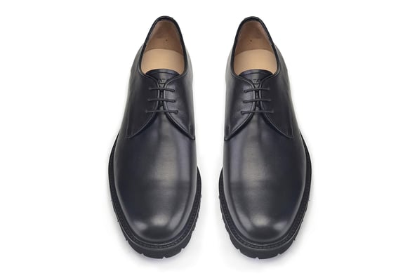 Siyah Bağcıklı Derby Stil Erkek Ayakkabı