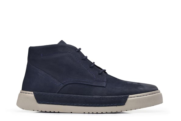 Lacivert Bağcıklı Chukka Stil Erkek Bot