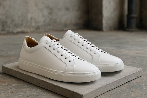 Beyaz Bağcıklı Erkek Sneaker Erkek Ayakkabı