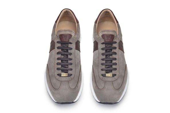 Vizon Süet  Bağcıklı Kahverengi Detaylı Erkek Spor Ayakkabı