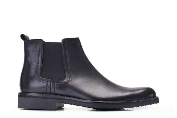 Siyah Bağcıksız Fermuarsız Günlük Erkek Bot