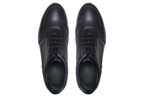 Siyah Baskı Detaylı Bağcıklı Günlük Sportif Erkek Sneaker Ayakkabı
