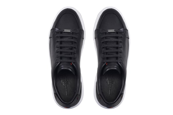 Siyah Bağcıklı Sportif Erkek Sneaker Ayakkabı