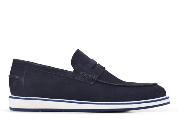 Süet Lacivert Kuşak Detaylı Klasik Erkek Ayakkabı