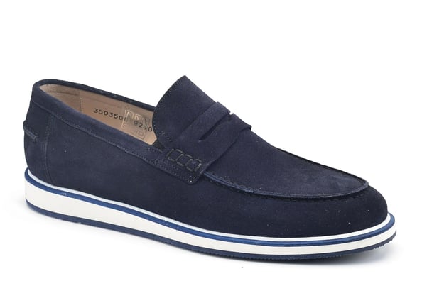 Süet Lacivert Kuşak Detaylı Klasik Erkek Ayakkabı