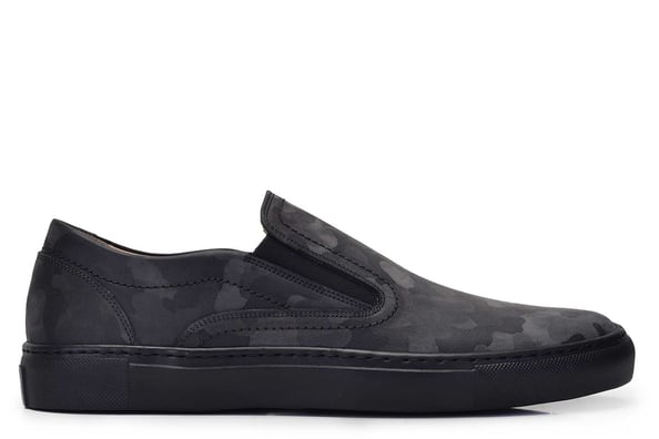 Hakiki Deri Gri Sneaker Erkek Ayakkabı -11538-