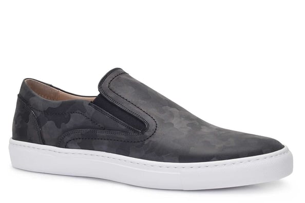 Hakiki Deri Gri Sneaker Erkek Ayakkabı -11539-