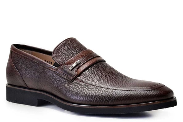 Hakiki Deri Kahverengi Günlük Loafer Erkek Ayakkabı -8336-